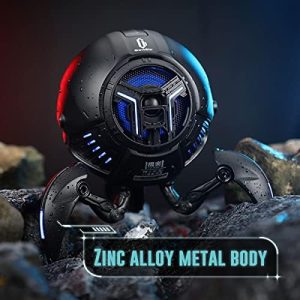 gravastar mars pro portable bluetooth speaker, deep bass loud stereo sound, 15h playtime, 6 rgb lights, dual pairing, portable for home, outdoors, party, camping, gifts