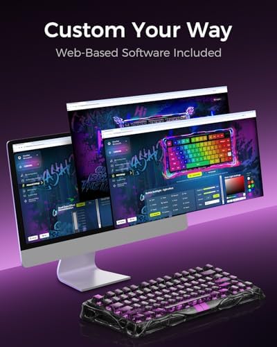 gravastar mercury v75 lite hall effect magnetic gaming keyboard – 8khz rapid trigger wired 75% keyboard, adjustable actuation, hot swappable switches, transparent rgb for pc/mac