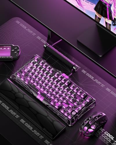 gravastar mercury v75 lite hall effect magnetic gaming keyboard – 8khz rapid trigger wired 75% keyboard, adjustable actuation, hot swappable switches, transparent rgb for pc/mac