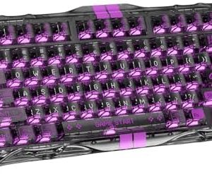 gravastar mercury v75 lite hall effect magnetic gaming keyboard – 8khz rapid trigger wired 75% keyboard, adjustable actuation, hot swappable switches, transparent rgb for pc/mac