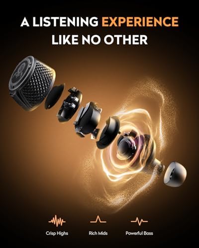 gravastar noise cancellation headphones, wireless over ear bluetooth headset with customizable rgb lights, deep bass, for android & ios, yellow