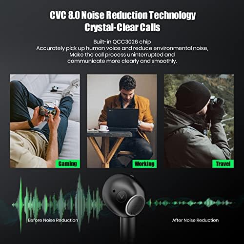 gravastar sirius p5 bluetooth earbuds – interchangeable cases, enc, 40h playtime, ipx4, bluetooth 5.2, rgb lights, defense mecha white