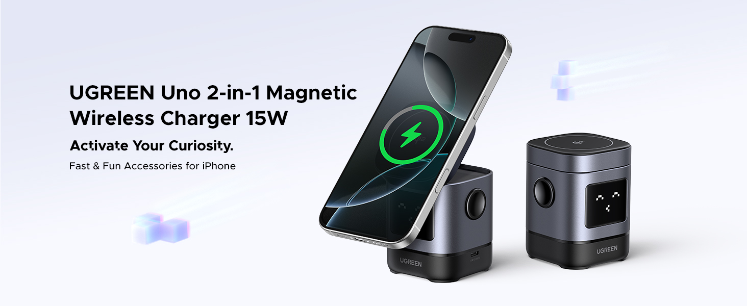 ugreen 100w 3 in 1 wireless charger stand (mfi certified)