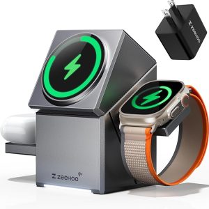 3 in 1 foldable magnetic wireless charging station